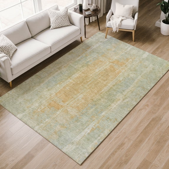 Addison Rugs Chantille Indoor/Outdoor Transitional Abstract Sage Machine Washable Rectangle Rug, 5' x 7'6"