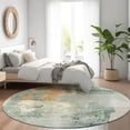 thumbnail image 1 of Addison Rugs Chantille Indoor/Outdoor Transitional Abstract Seafoam Washable Round Rug, 8' x 8', 1 of 6
