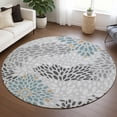 thumbnail image 1 of Addison Rugs Chantille Indoor/Outdoor Transitional Abstract Silver Machine Washable Round Rug, 8' x 8', 1 of 7