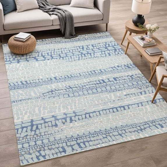 Addison Rugs Chantille Indoor/Outdoor Transitional Abstract Sky Machine Washable Rectangle Rug, 9' x 12'