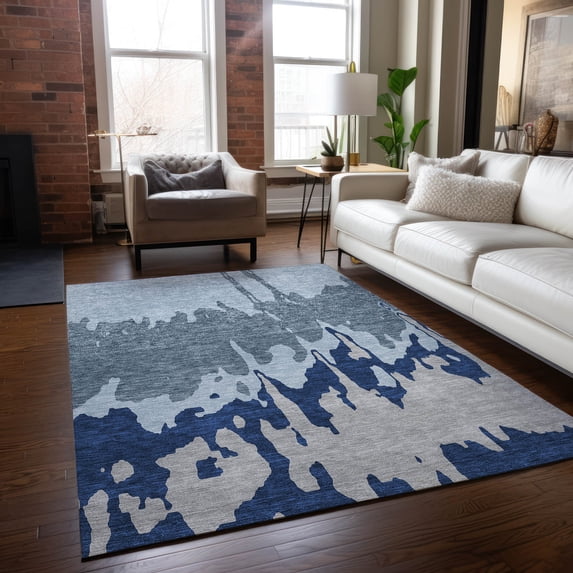 Addison Rugs Chantille Indoor/Outdoor Transitional Abstract Sky Washable Rectangle Rug, 9' x 12'