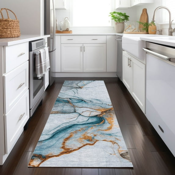 Addison Rugs Chantille Indoor/Outdoor Transitional Abstract Sky Washable Runner Rug, 2'3" x 7'6"