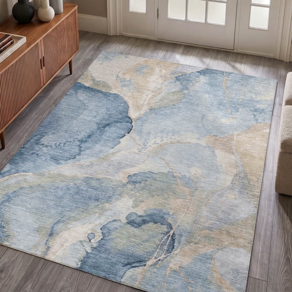 Addison Rugs Chantille Indoor/Outdoor Transitional Abstract Spa Machine Washable Rectangle Rug, 5' x 7'6"