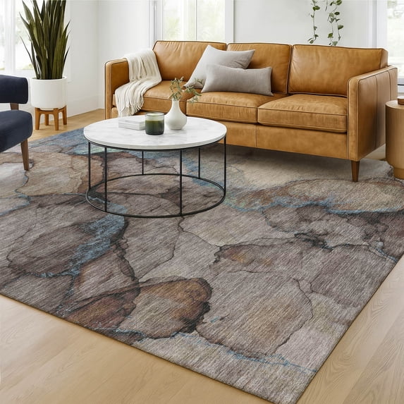 Addison Rugs Chantille Indoor/Outdoor Transitional Abstract Taupe Machine Washable Rectangle Rug, 10' x 14'