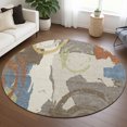 thumbnail image 1 of Addison Rugs Chantille Indoor/Outdoor Transitional Abstract Taupe Machine Washable Round Rug, 8' x 8', 1 of 7