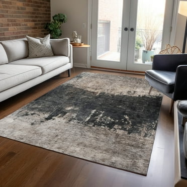 Addison Rugs Chantille Indoor/Outdoor Transitional Abstract Taupe Washable Rectangle Rug, 10' x 14'