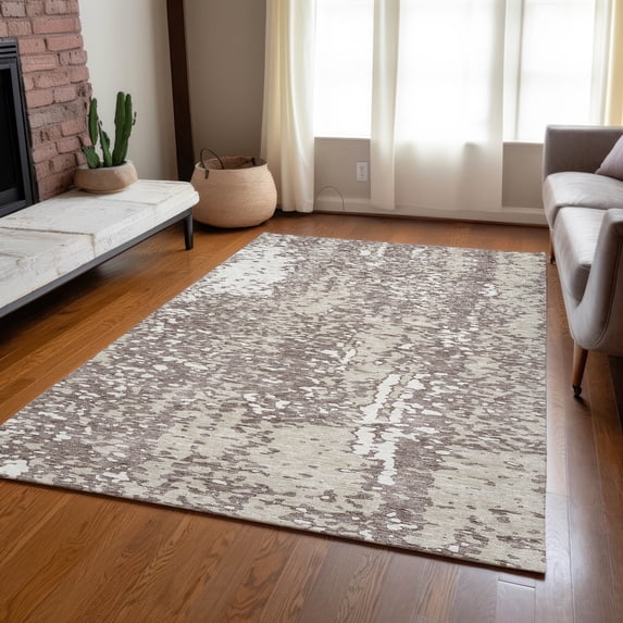 Addison Rugs Chantille Indoor/Outdoor Transitional Abstract Taupe Washable Rectangle Rug, 3' x 5'