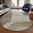 thumbnail image 1 of Addison Rugs Chantille Indoor/Outdoor Transitional Abstract Taupe Washable Round Rug, 8' x 8', 1 of 6