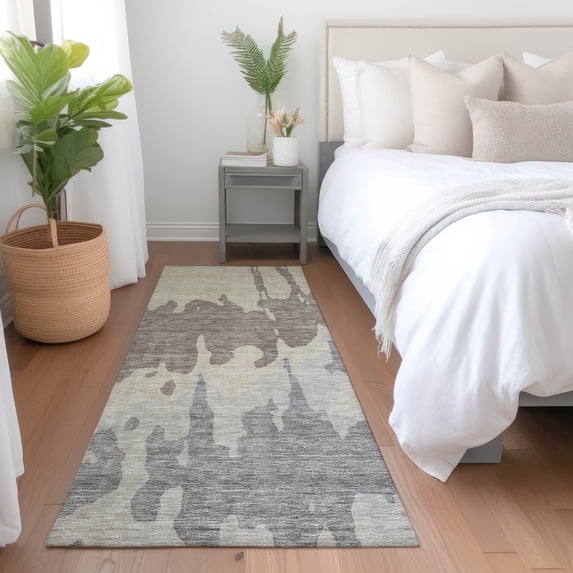 Addison Rugs Chantille Indoor/Outdoor Transitional Abstract Taupe Washable Runner Rug, 2'3" x 7'6"