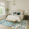 thumbnail image 1 of Addison Rugs Chantille Indoor/Outdoor Transitional Abstract Teal Machine Washable Rectangle Rug, 3' x 5', 1 of 8