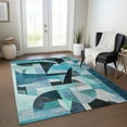 thumbnail image 1 of Addison Rugs Chantille Indoor/Outdoor Transitional Abstract Teal Machine Washable Rectangle Rug, 5' x 7'6", 1 of 7