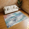 thumbnail image 1 of Addison Rugs Chantille Indoor/Outdoor Transitional Abstract Teal Machine Washable Rectangle Rug, 5' x 7'6", 1 of 8