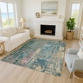 thumbnail image 1 of Addison Rugs Chantille Indoor/Outdoor Transitional Abstract Teal Machine Washable Rectangle Rug, 8' x 10', 1 of 8