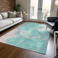 thumbnail image 1 of Addison Rugs Chantille Indoor/Outdoor Transitional Abstract Teal Machine Washable Rectangle Rug, 8' x 10', 1 of 7