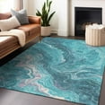 thumbnail image 1 of Addison Rugs Chantille Indoor/Outdoor Transitional Abstract Teal Washable Rectangle Rug, 2'6" x 3'10", 1 of 6