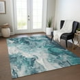 thumbnail image 1 of Addison Rugs Chantille Indoor/Outdoor Transitional Abstract Teal Washable Rectangle Rug, 2'6" x 3'10", 1 of 6