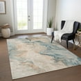thumbnail image 1 of Addison Rugs Chantille Indoor/Outdoor Transitional Abstract Teal Washable Rectangle Rug, 3' x 5', 1 of 6