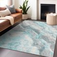 thumbnail image 1 of Addison Rugs Chantille Indoor/Outdoor Transitional Abstract Teal Washable Rectangle Rug, 5' x 7'6", 1 of 6