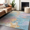 thumbnail image 1 of Addison Rugs Chantille Indoor/Outdoor Transitional Abstract Teal Washable Rectangle Rug, 5' x 7'6", 1 of 6