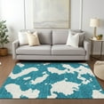 thumbnail image 1 of Addison Rugs Chantille Indoor/Outdoor Transitional Abstract Teal Washable Rectangle Rug, 5' x 7'6", 1 of 6