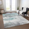 thumbnail image 1 of Addison Rugs Chantille Indoor/Outdoor Transitional Abstract Teal Washable Rectangle Rug, 9' x 12', 1 of 6