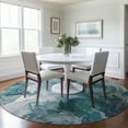 thumbnail image 1 of Addison Rugs Chantille Indoor/Outdoor Transitional Abstract Teal Washable Round Rug, 8' x 8', 1 of 6