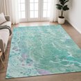 thumbnail image 1 of Addison Rugs Chantille Indoor/Outdoor Transitional Abstract Turquoise Machine Washable Rectangle Rug, 3' x 5', 1 of 8