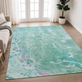 thumbnail image 1 of Addison Rugs Chantille Indoor/Outdoor Transitional Abstract Turquoise Machine Washable Rectangle Rug, 8' x 10', 1 of 8