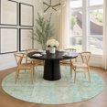 thumbnail image 1 of Addison Rugs Chantille Indoor/Outdoor Transitional Abstract Turquoise Machine Washable Round Rug, 8' x 8', 1 of 8