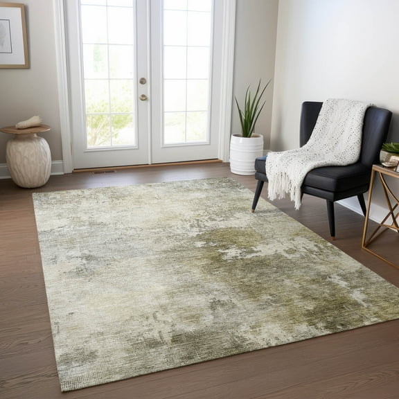 Addison Rugs Chantille Indoor/Outdoor Transitional Abstract Wheat Washable Rectangle Rug, 5' x 7'6"