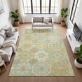 thumbnail image 1 of Addison Rugs Chantille Indoor/Outdoor Transitional Americana Gold Machine Washable Rectangle Rug, 5' x 7'6", 1 of 8