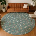 thumbnail image 1 of Addison Rugs Chantille Indoor/Outdoor Transitional Animal Basil Machine Washable Round Rug, 8' x 8', 1 of 8