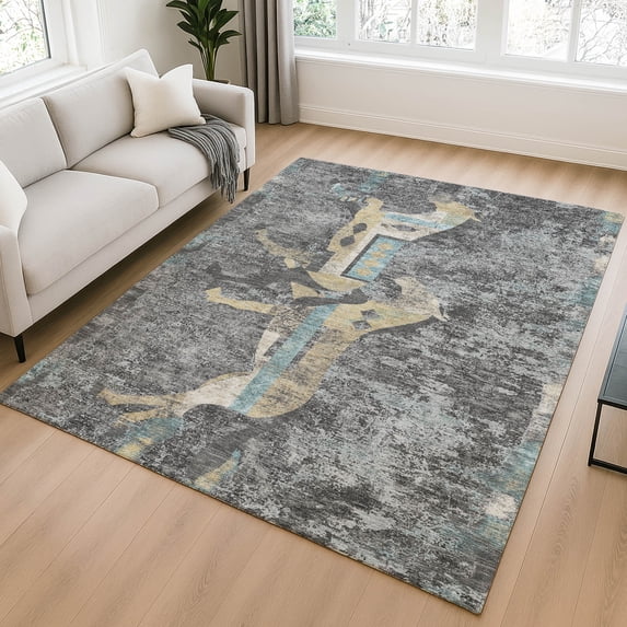 Addison Rugs Chantille Indoor/Outdoor Transitional Animal Gray Machine Washable Rectangle Rug, 10' x 14'