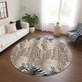 thumbnail image 1 of Addison Rugs Chantille Indoor/Outdoor Transitional Animal Ivory Machine Washable Round Rug, 8' x 8', 1 of 8