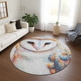 thumbnail image 1 of Addison Rugs Chantille Indoor/Outdoor Transitional Animal Ivory Machine Washable Round Rug, 8' x 8', 1 of 8