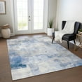 thumbnail image 1 of Addison Rugs Chantille Indoor/Outdoor Transitional Blocks Denim Washable Rectangle Rug, 9' x 12', 1 of 6