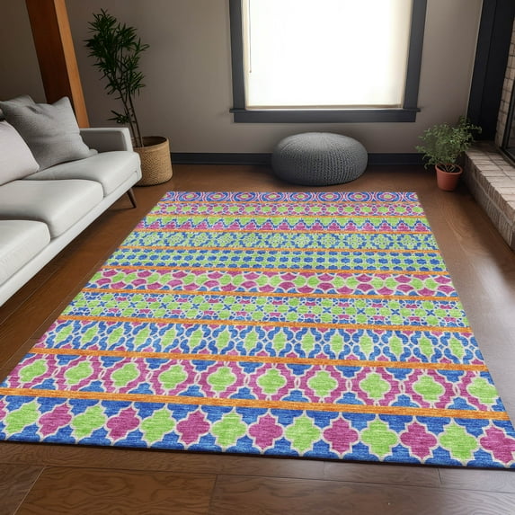 Addison Rugs Chantille Indoor/Outdoor Transitional Bohemian Blush Washable Rectangle Rug, 3' x 5'
