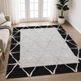 Addison Rugs Chantille Indoor/Outdoor Transitional Border Black Machine ...