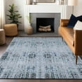 thumbnail image 1 of Addison Rugs Chantille Indoor/Outdoor Transitional Border Blue Machine Washable Rectangle Rug, 5' x 7'6", 1 of 7