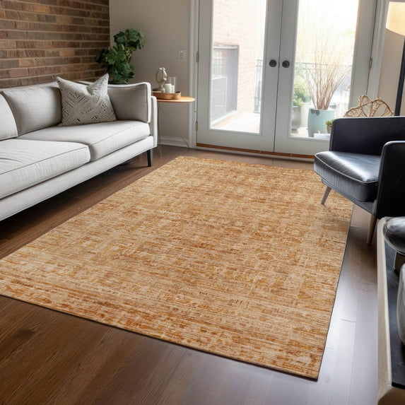 Addison Rugs Chantille Indoor/Outdoor Transitional Border Coral Machine Washable Rectangle Rug, 10' x 14'