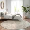 thumbnail image 1 of Addison Rugs Chantille Indoor/Outdoor Transitional Border Linen Machine Washable Round Rug, 8' x 8', 1 of 7
