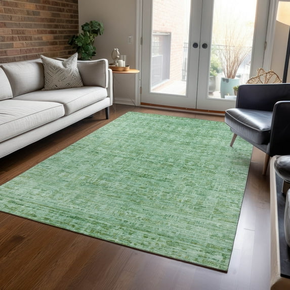 Addison Rugs Chantille Indoor/Outdoor Transitional Border Teal Machine Washable Rectangle Rug, 8' x 10'