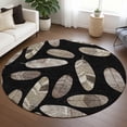 thumbnail image 1 of Addison Rugs Chantille Indoor/Outdoor Transitional Botanical Black Machine Washable Round Rug, 8' x 8', 1 of 7