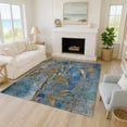 thumbnail image 1 of Addison Rugs Chantille Indoor/Outdoor Transitional Botanical Blue Machine Washable Rectangle Rug, 8' x 10', 1 of 8