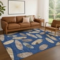 thumbnail image 1 of Addison Rugs Chantille Indoor/Outdoor Transitional Botanical Navy Machine Washable Rectangle Rug, 10' x 14', 1 of 8