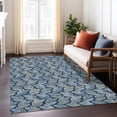 thumbnail image 1 of Addison Rugs Chantille Indoor/Outdoor Transitional Botanical Navy Machine Washable Rectangle Rug, 10' x 14', 1 of 8