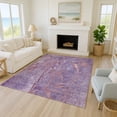thumbnail image 1 of Addison Rugs Chantille Indoor/Outdoor Transitional Botanical Plum Machine Washable Rectangle Rug, 5' x 7'6", 1 of 8