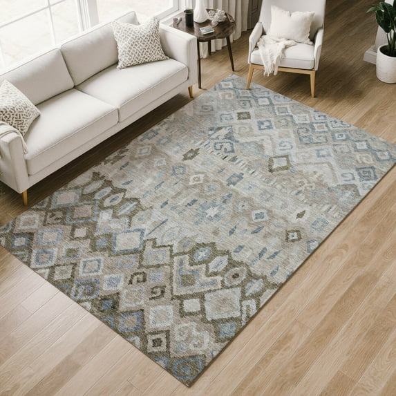 Addison Rugs Chantille Indoor/Outdoor Transitional Casual Beige Machine Washable Rectangle Rug, 10' x 14'