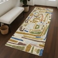 thumbnail image 1 of Addison Rugs Chantille Indoor/Outdoor Transitional Casual Beige Machine Washable Runner Rug, 2'3" x 7'6", 1 of 8