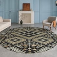thumbnail image 1 of Addison Rugs Chantille Indoor/Outdoor Transitional Casual Black Machine Washable Round Rug, 8' x 8', 1 of 8